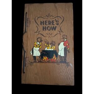 Here's How Mixed Drinks 1941 Wood‎ Copper Hinges Three Mountaineers 1st Edition